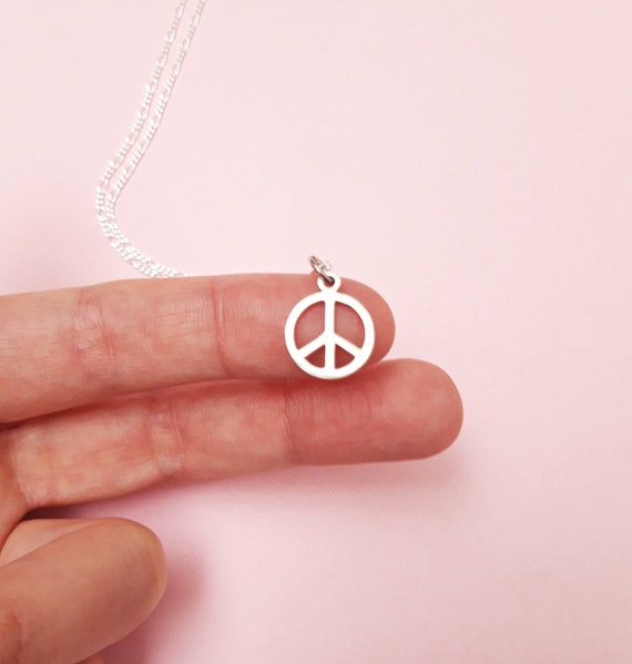 COLORFUL BLING Hippie Dressing Peace Sign Necklace India | Ubuy