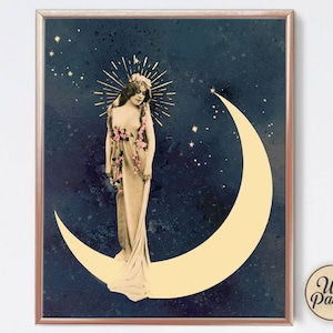 Moonchild - Impresión de arte - Decoración del hogar - Gitano - Diosa - Mística - Nueva Era - Tarot