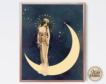 Moonchild - Kunstdruck - Wohnkultur - Zigeuner - Göttin - mystisch - New Age - Tarot