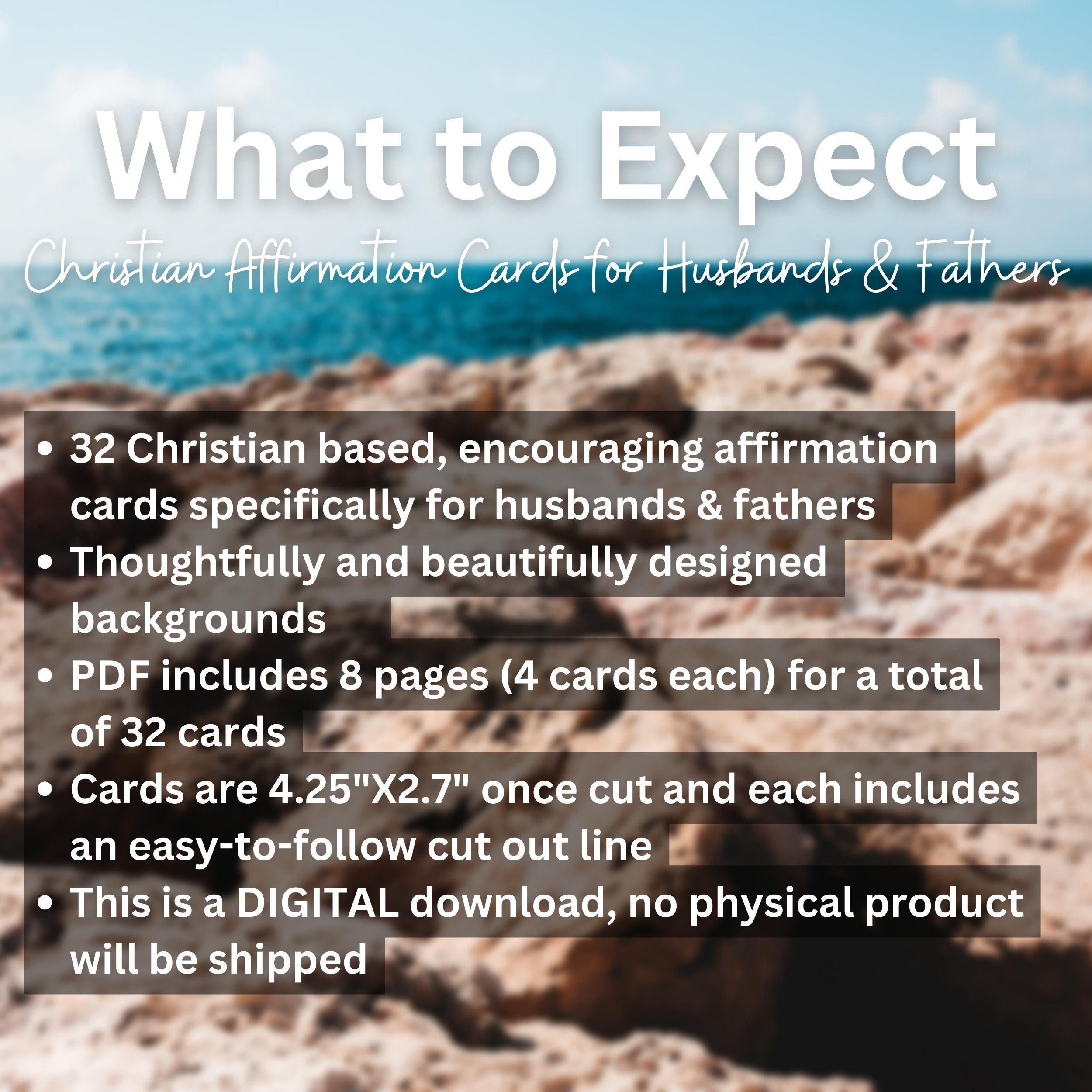 Printable Christian Affirmation Cards For Husbands Fathers Etsy Printable christian affirmation cards for husbands fathers etsy