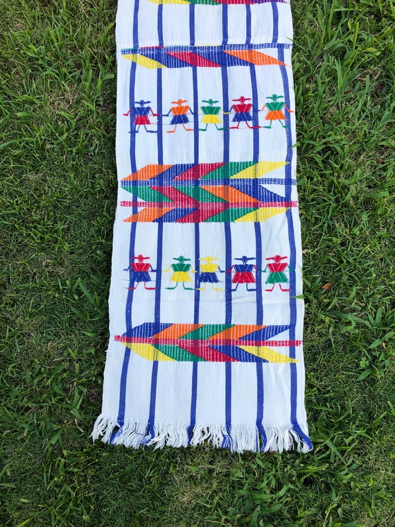 Handwoven, Embroidered Vintage Guatemalan Sash 72… - image 1