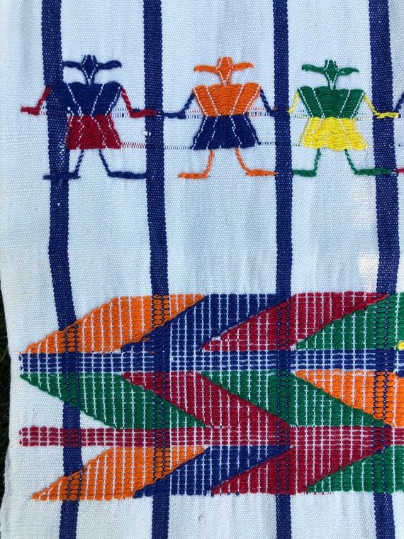 Handwoven, Embroidered Vintage Guatemalan Sash 72… - image 5