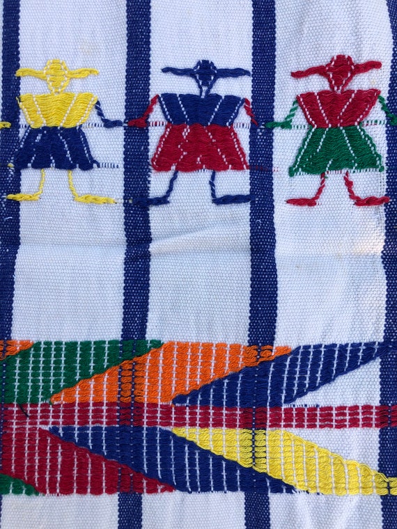 Handwoven, Embroidered Vintage Guatemalan Sash 72… - image 4