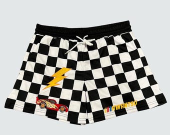 Embroidered Disney Cars Mesh Shorts – Lightweight Pixar Apparel