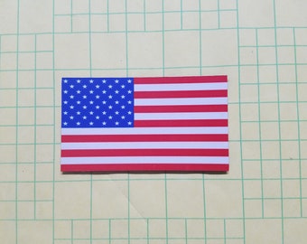 US American Flag Colored Decal Sticker