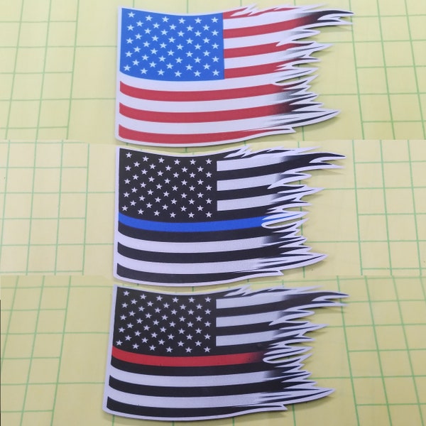 Torn Flag Decal - Etsy