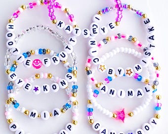Katseye Inspired Bracelets Katseye Merch Concert Bracelets Katseye Bracelets The Wildworld Tour Pinky Up Animal Eyecons
