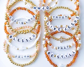 18k Gold Religious Bracelets Cross Bracelet Gold Cross Bracelet 18kGold Faith Bracelet God Bracelet Jesus WWJD Pray Bracelet Blessed Jewelry