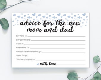 Mom and Dad Advice Cards / Parents to be Advice Cards / Advice Cards / Blue Advice Cards / Baby Advice Cards / New Parents Advice Cards