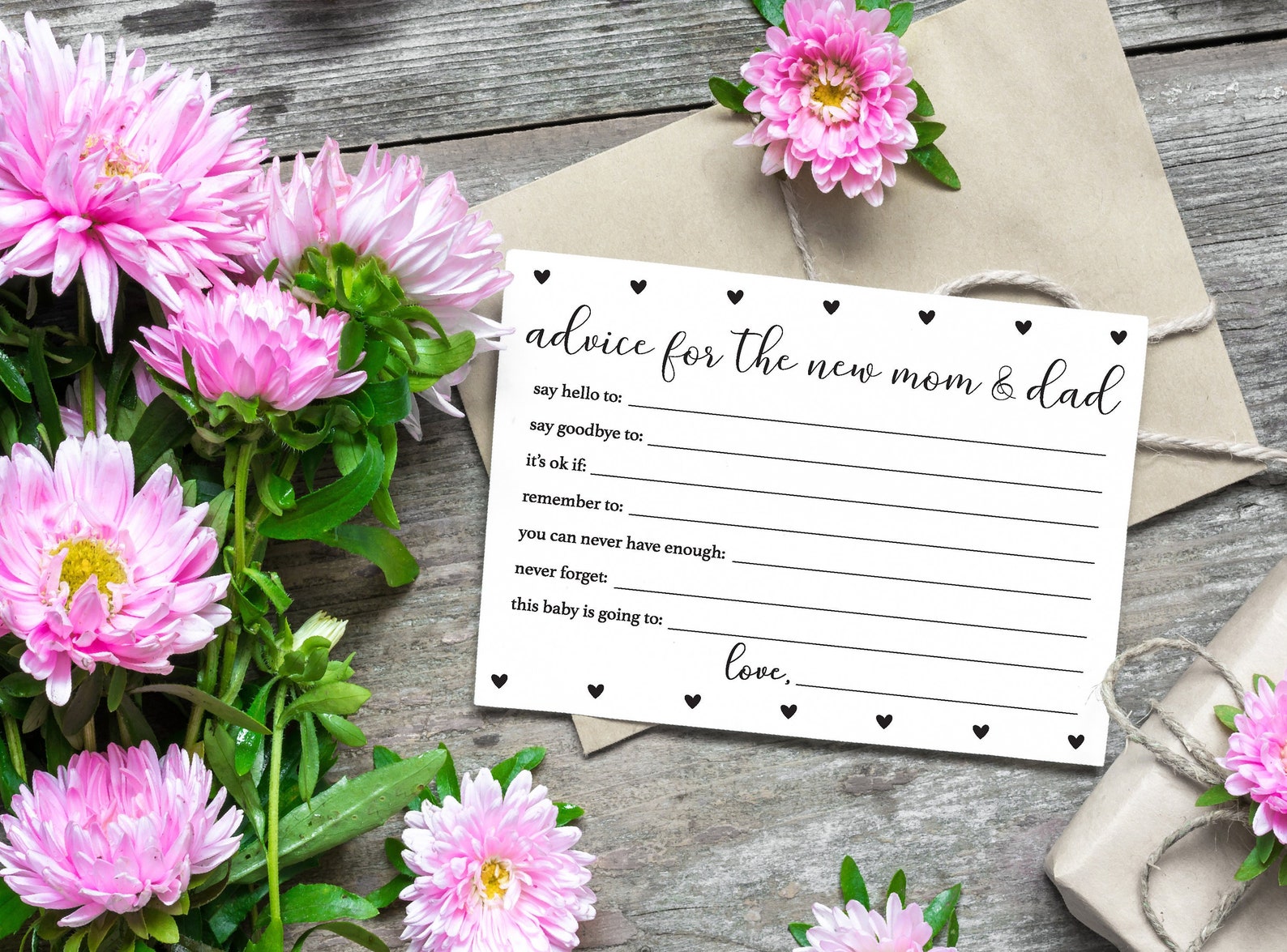 Instant Download Advice Cards for the New Mom and Dad / Black Etsy