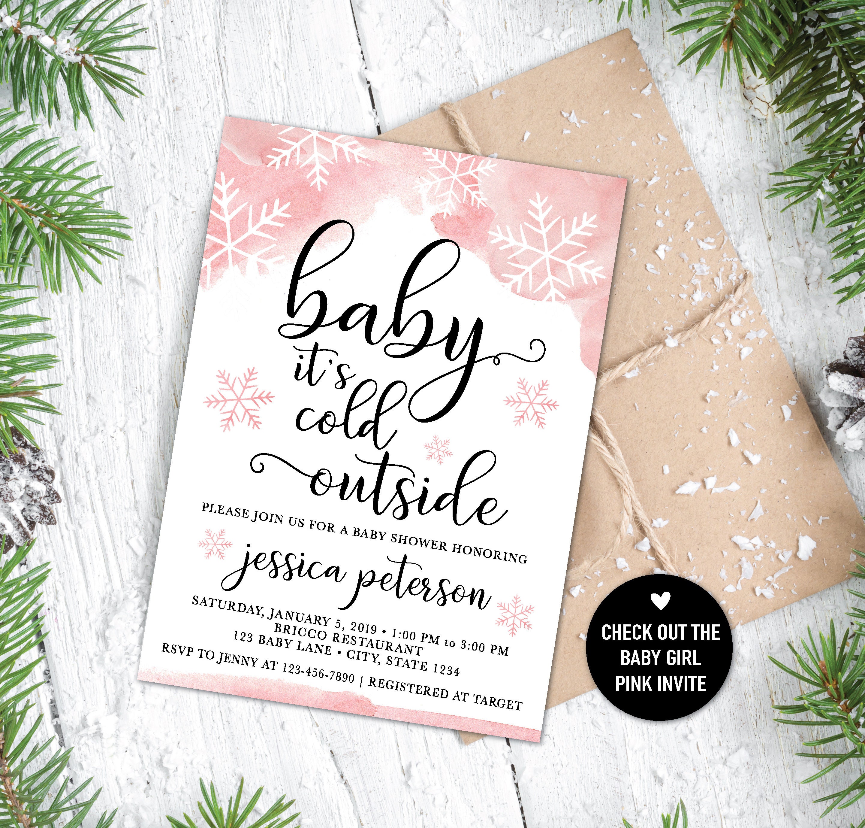 Baby It's Cold Outside Baby Shower Invitation / Winter - Etsy