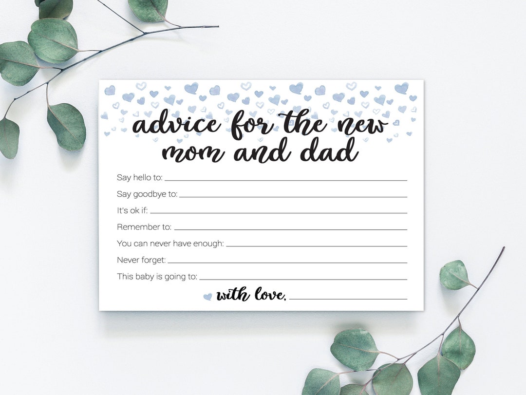 Mom and Dad Advice Cards / Parents to Be Advice Cards / Advice Cards