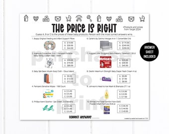 Price Is Right Game / Guess The Prices to Baby Items / Baby Price is Right / Baby Shower Game / Baby Product Price Game / Baby Products