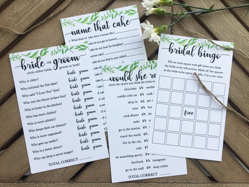 Name That Cake / Bridal Shower Games / Bridal Shower Cake Game / Which