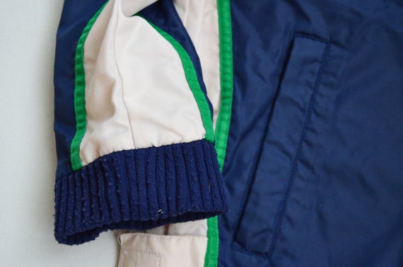 Vintage 80s Adidas Windbreaker Navy Blue Sport Zi… - image 4