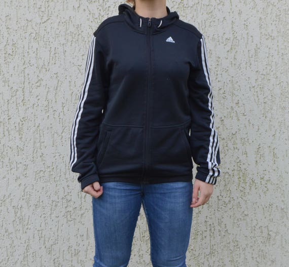 black adidas tracksuit jacket