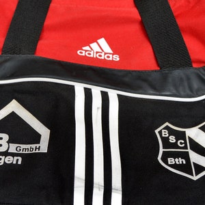 Vintage Adidas Bag Duffle Bag Retro Gym Bag ADIDAS Large Sport Bag Duffel Gym Bag Hipster Bag Large Black Red ADIDAS heavy sport Bag image 2