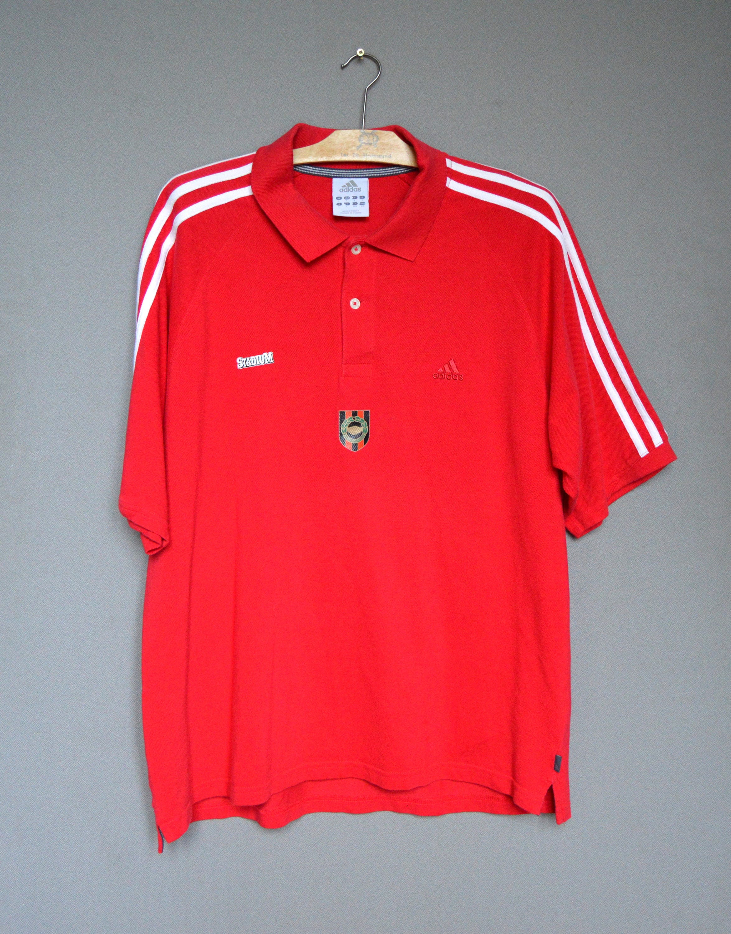 ADIDAS Polo Vintage Poloshirt red sportswear Polo Shirt 90s Etsy
