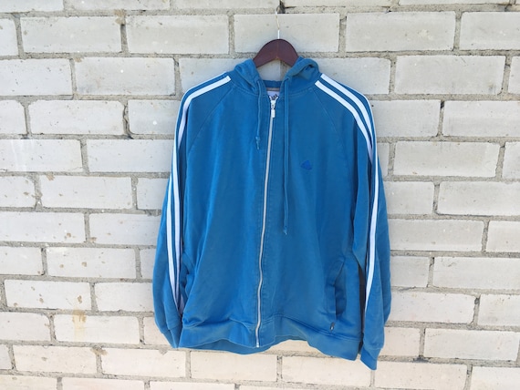 adidas blue jacket hoodie