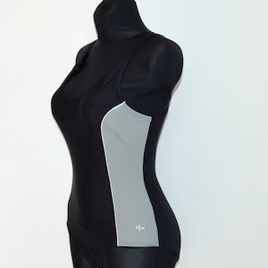 One piece swimsuit vintage black swimsuit 90&#39;s Finnwear Swimsuit  Womens Swimwear Open Back Beach Pool Swimsuit Bathing Suit Small Size