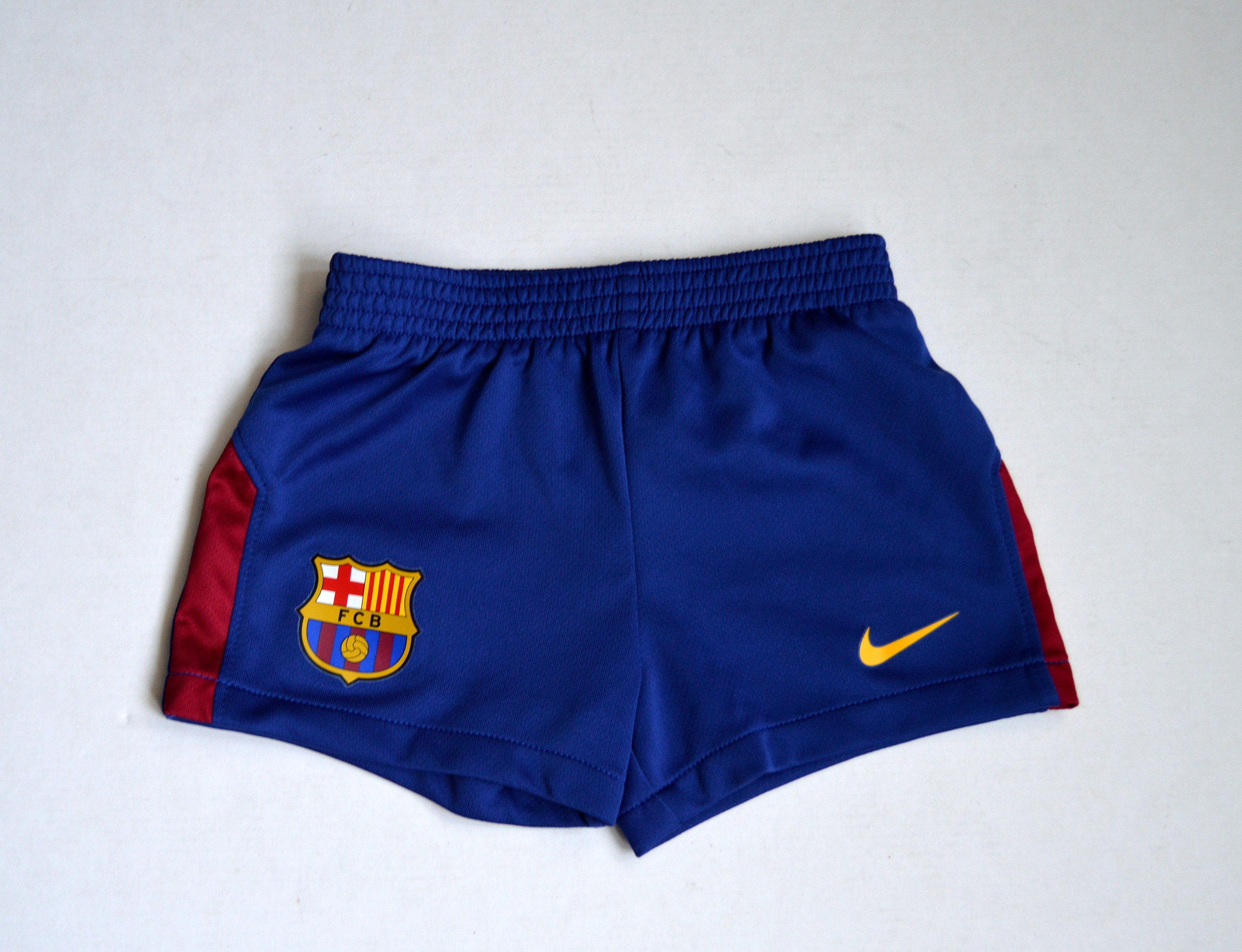 Barcelona Shorts Vintage Kids Nike Navy Sports 6-9 -