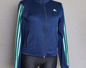 Vintage Adidas Tracksuit Adidas Windbreaker Hip Hop Adidas Streetwear Women's Mens Adidas Jacket Blue Adidas Sweatshirt