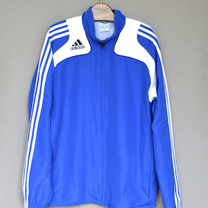 Adidas Sport Jacket vintage Bleu Adidas Windbreaker Adidas Retro Track Jacket Old school Windbreaker Survêtement Taille moyenne