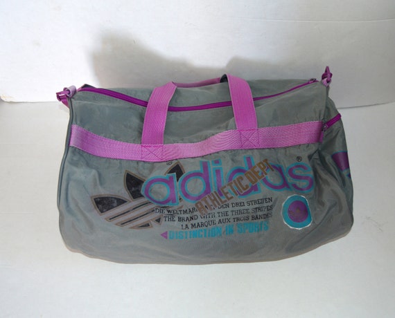 Vintage 80s ADIDAS Sport Bag Large Adidas Bag Duf… - image 2