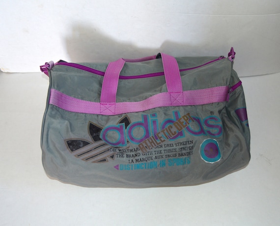 Vintage 80s ADIDAS Sport Bag Large Adidas Bag Duf… - image 2