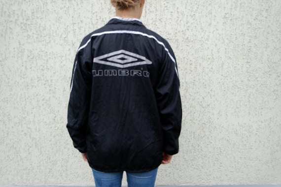 Umbro windbreaker vintage Black windbreaker 90s Um