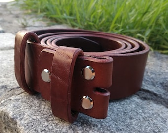 Personalized Leather Belt Without Buckle Replacement Strip Strap Wide 1 to 2 inches or 2,5cm to 5 cm 1" 1 1/8" 1 3/8" 1 1/2" 1,5" 1 3/4" 2"