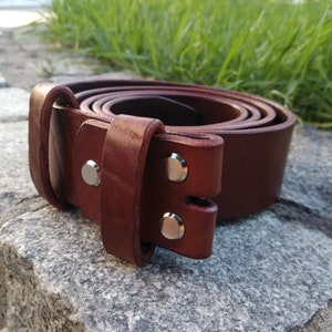 thumbnail image 2 of Andrew Italian Leather Dress Belt - Genuine Calfskin 1-1/8" Width 2 of 14