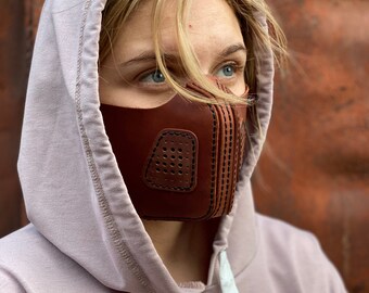 Personalisierte Leder Gesichtsbedeckung, Mundmaske, Mundbedeckung, Gesichtsmasken, Filtertaschen, Taschenmaskenabdeckung, Gesichtsmaske medizinisch, futuristischer Staub