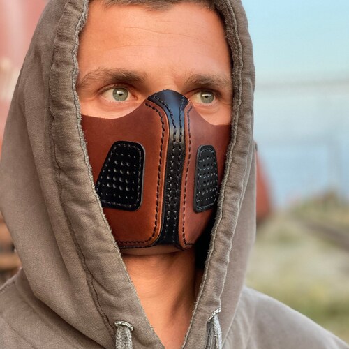Leather Face Mask Handmade Designer Fashion Face Mask for Etsy