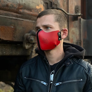Leather Face mask Handmade Designer Fashion face mask for adults Futuristic Dust mask Leather Mouth Cover face mask fsce mask