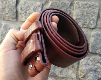 Personalized Leather Belt Without Buckle Replacement Strip Strap Wide 1 to 2 inches or 2,5cm to 5 cm 1&quot; 1 1/8&quot; 1 3/8&quot; 1 1/2&quot; 1,5&quot; 1 3/4&quot; 2&quot;