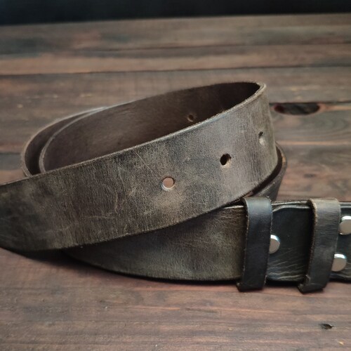 Personalized Leather Belt Without Buckle Replacement Strip Etsy