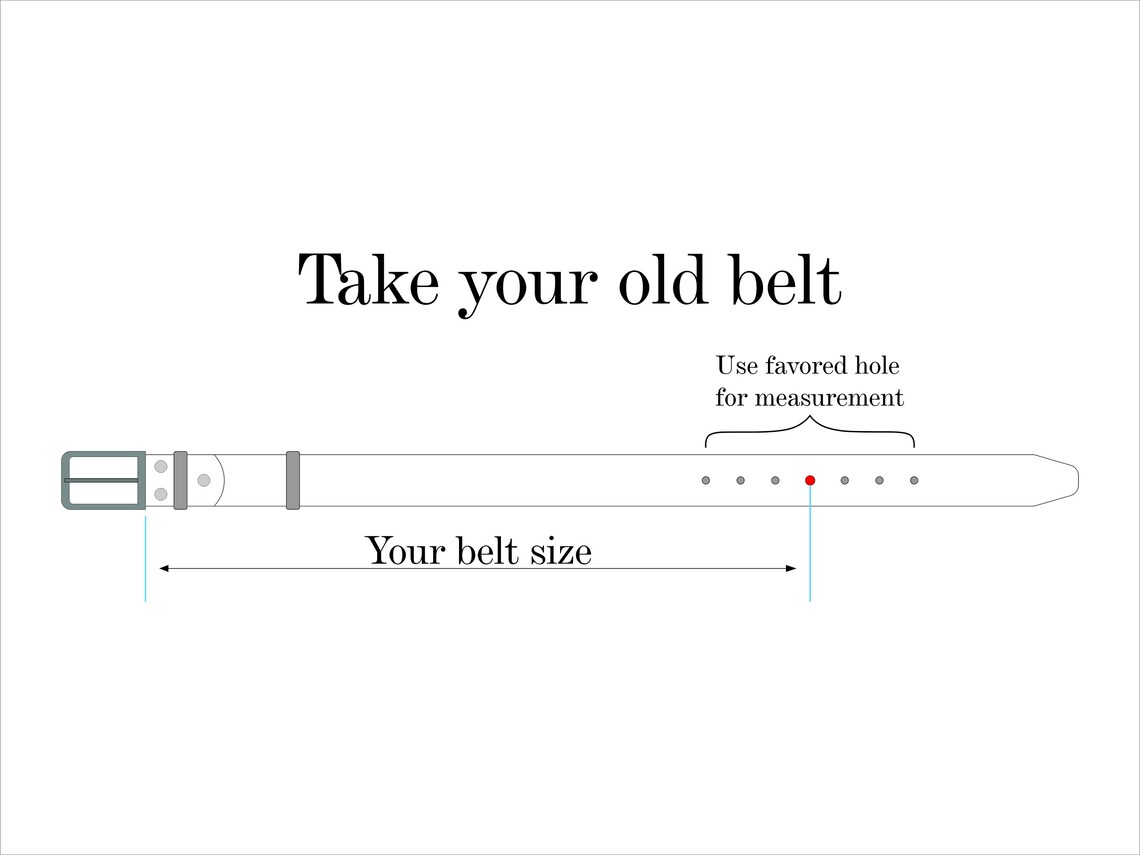 Personalized Leather Belt Without Buckle 15 1 1/2 Etsy