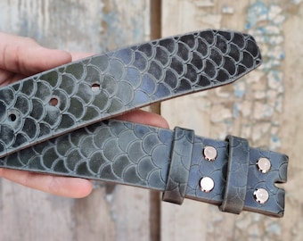 Leather Belt Without Buckle, Replacement Strap, Belt no Buckle, Wide Leather Belt 1 to 2 inches or 2.5cm to 5 cm, Mens Belt, Custom Belt