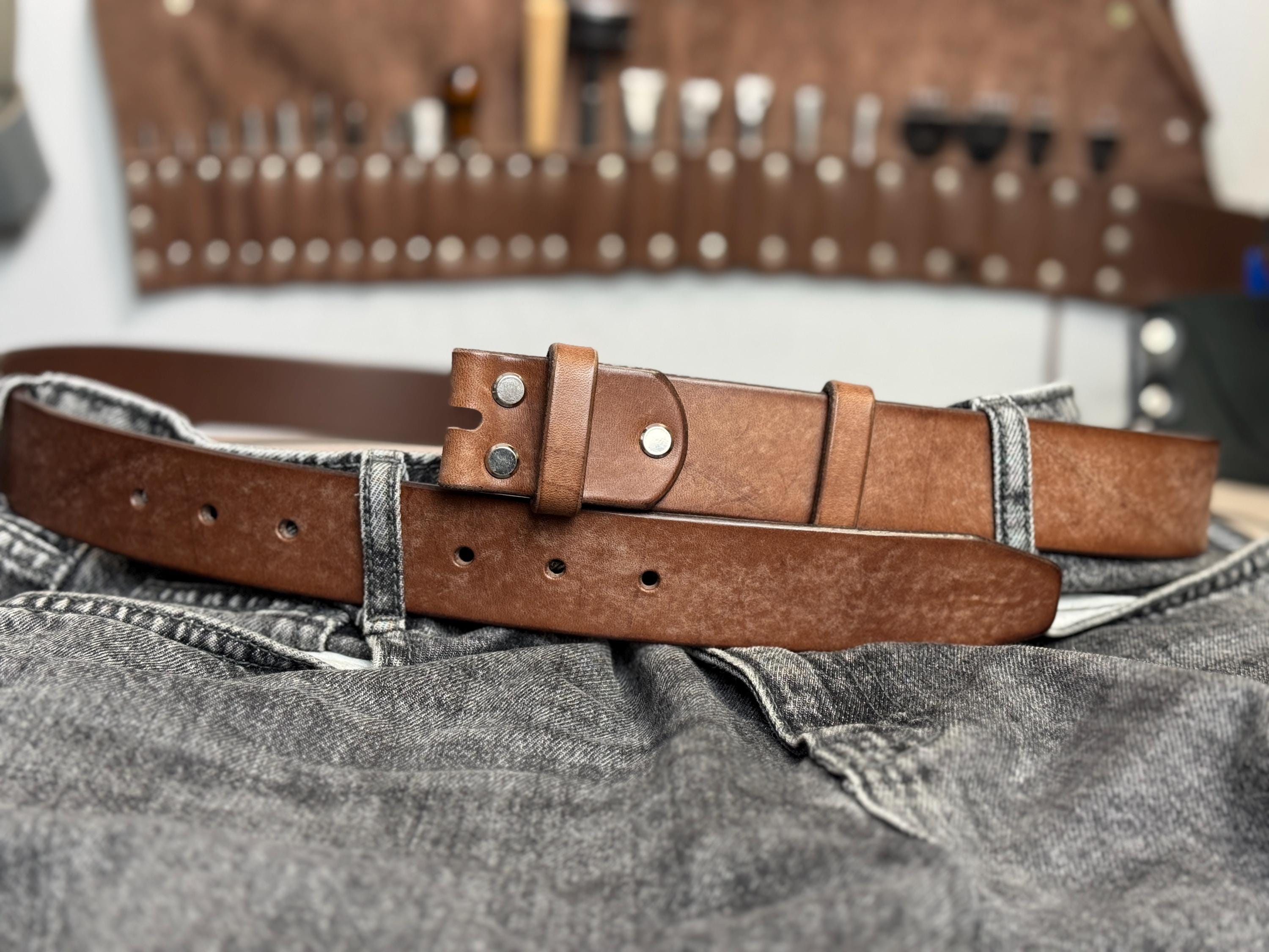Vintage Enrico brown leather boho western saddle stitch filigree belt S Saddle Stitch Belt - Etsy UK main image 3