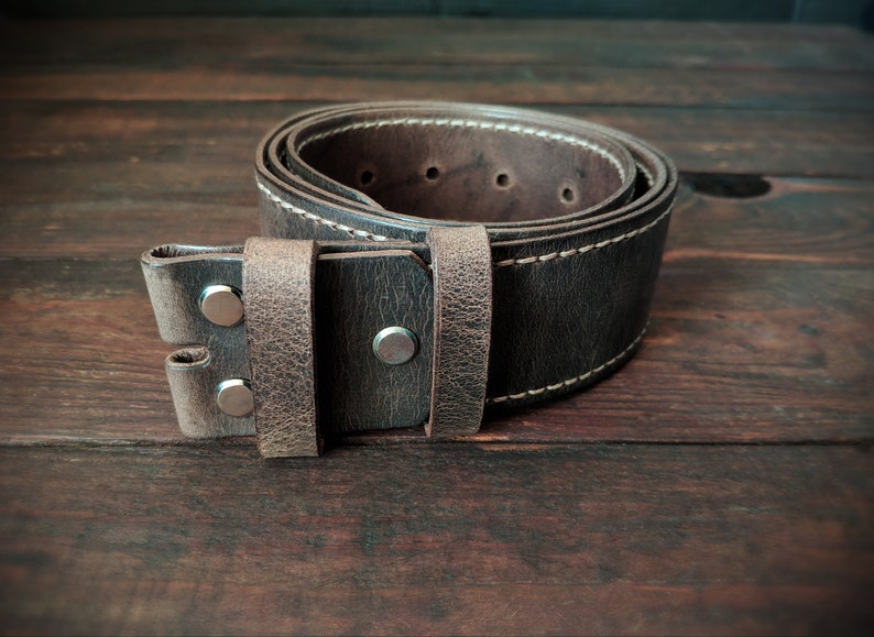 Personalized Leather Belt Without Buckle Replacement Strip Etsy