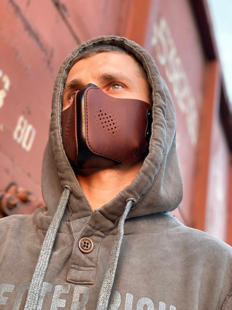 Leather Face Mask Handmade Designer Fashion Face Mask for Etsy