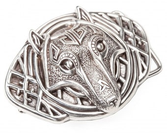 Belt Buckle Wolf 1 1/2&quot; 40мм 4cm Belt Silver Buckle Center Bar Buckle for Men Belt Cast buckle, Buckles Women Belt Buckles Cast buckle