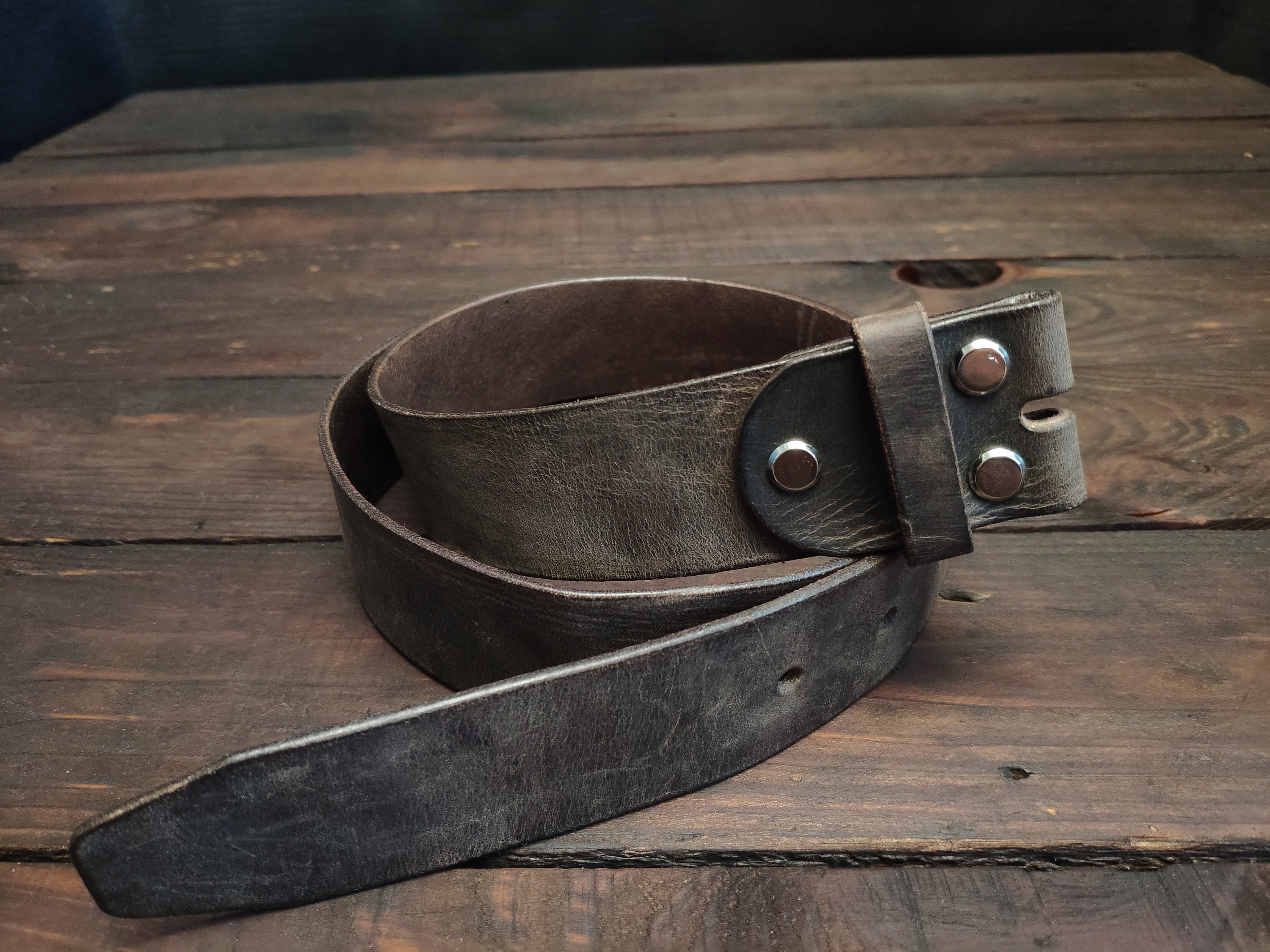 Personalized Leather Belt Without Buckle Replacement Strip Etsy México