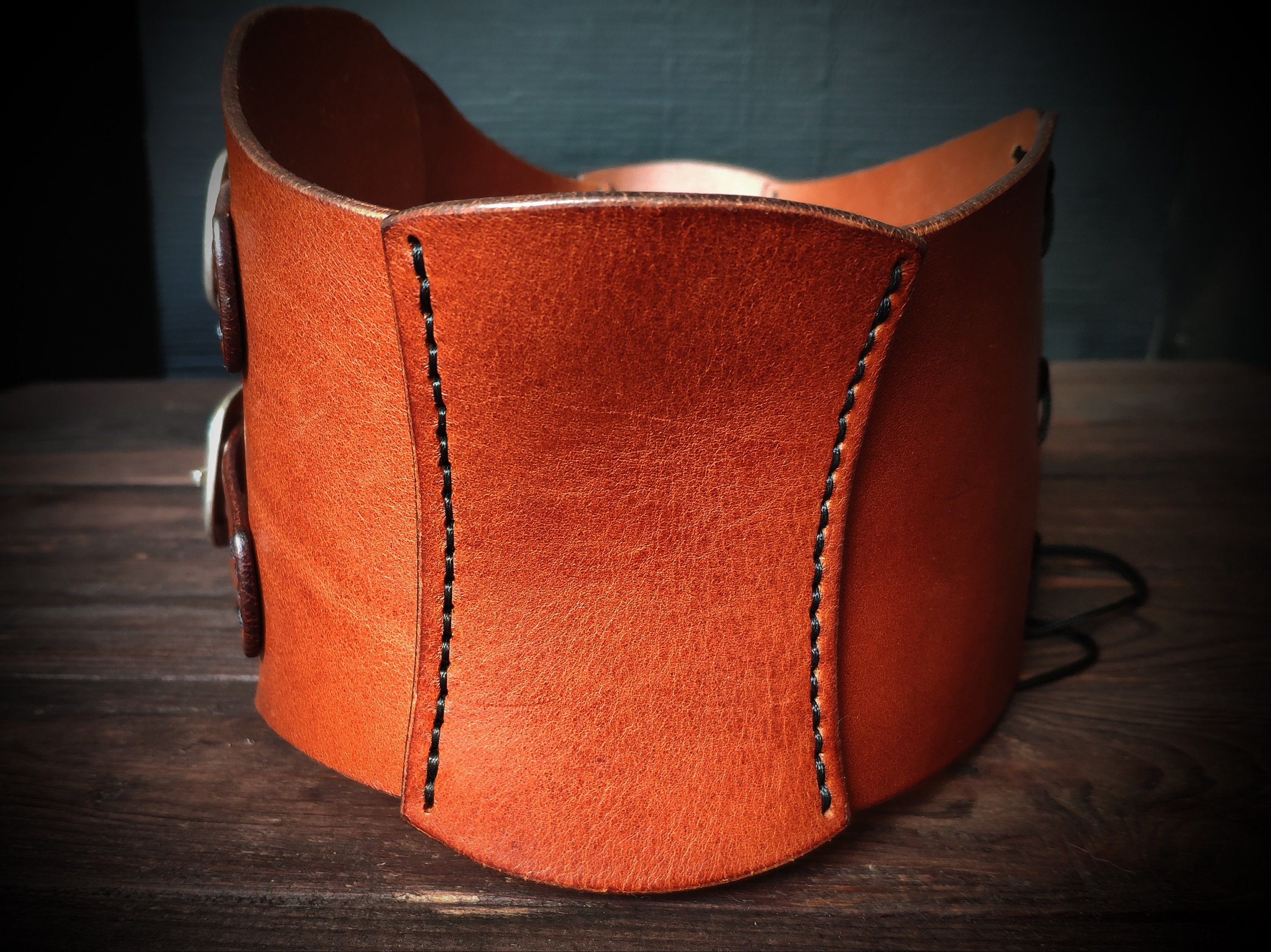 wide leather corset belt