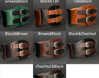 Leather Corset Belt Wide Waist Belt Womens Western Belt  display picture 2