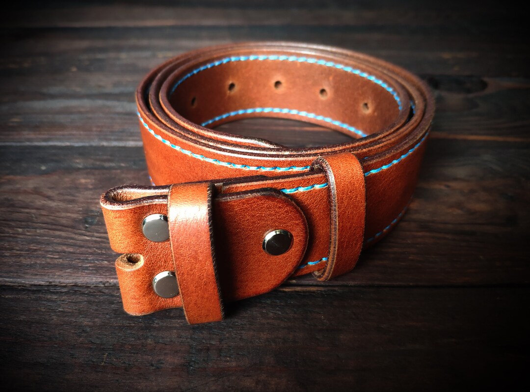 Personalized Leather Belt Without Buckle Replacement Strip - Etsy