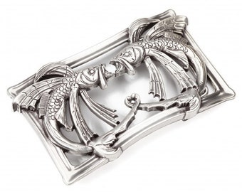 Belt Buckle Fish 1 1/2" 40мм 4cm Belt Silver Buckle Fishing for Men Belt Cast buckle, Buckles Women Belt Buckles Cast buckle