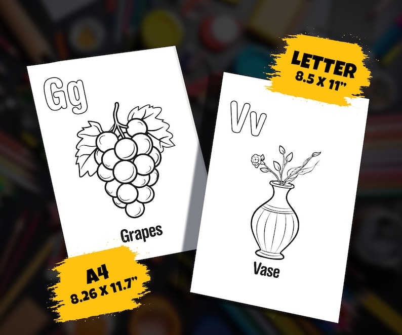 A to Z Alphabets Printable Coloring Pages (PDF) for Kids, Toddlers ...