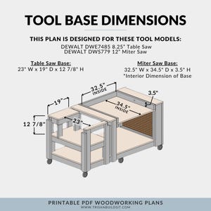 Compact Flip-top Workbench Plans (8.25" Table Saw/12" Miter Saw) - Etsy